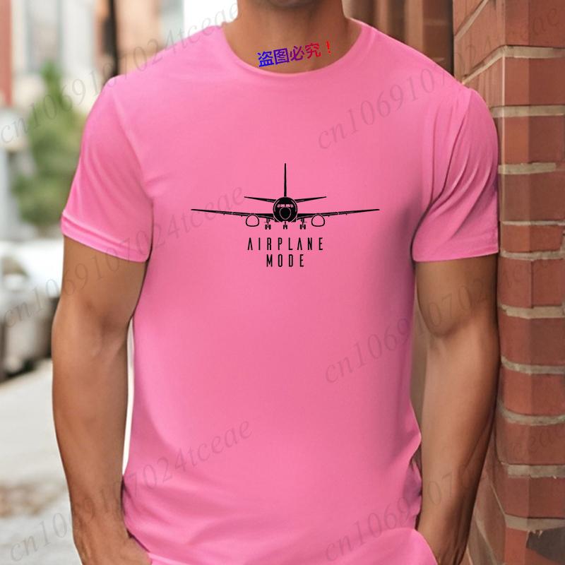 Mode Reisender Urlaub Herren Tops Kurzarm T-Shirts Flugzeug Pilot T-Shirts Flugzeugmodus Reise T-Shirts für Männer Kleidung