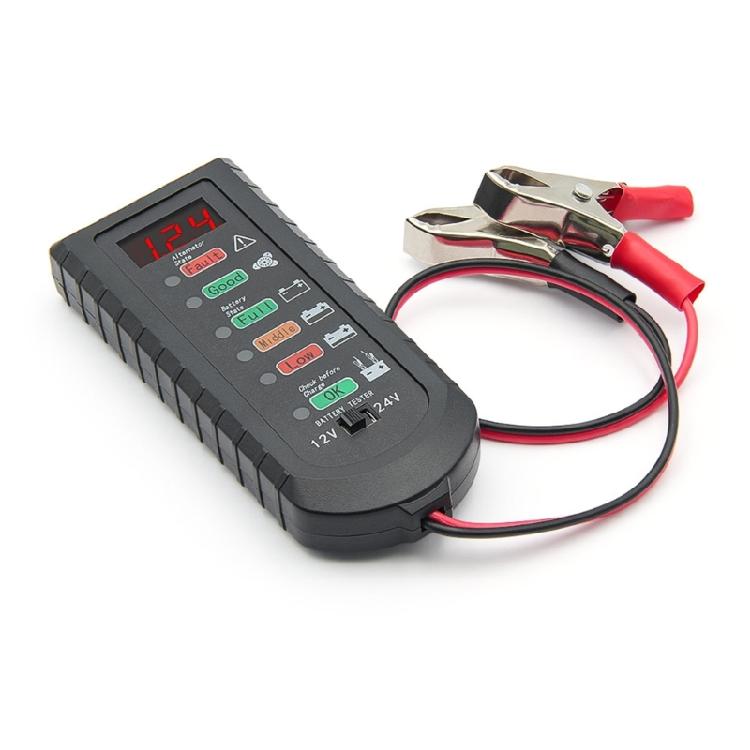 Heavy Duty Car Battery Load Tester 1000A Cranking Simulation Shock Resistant ABS Housing Clear LCD Display for Mechanic