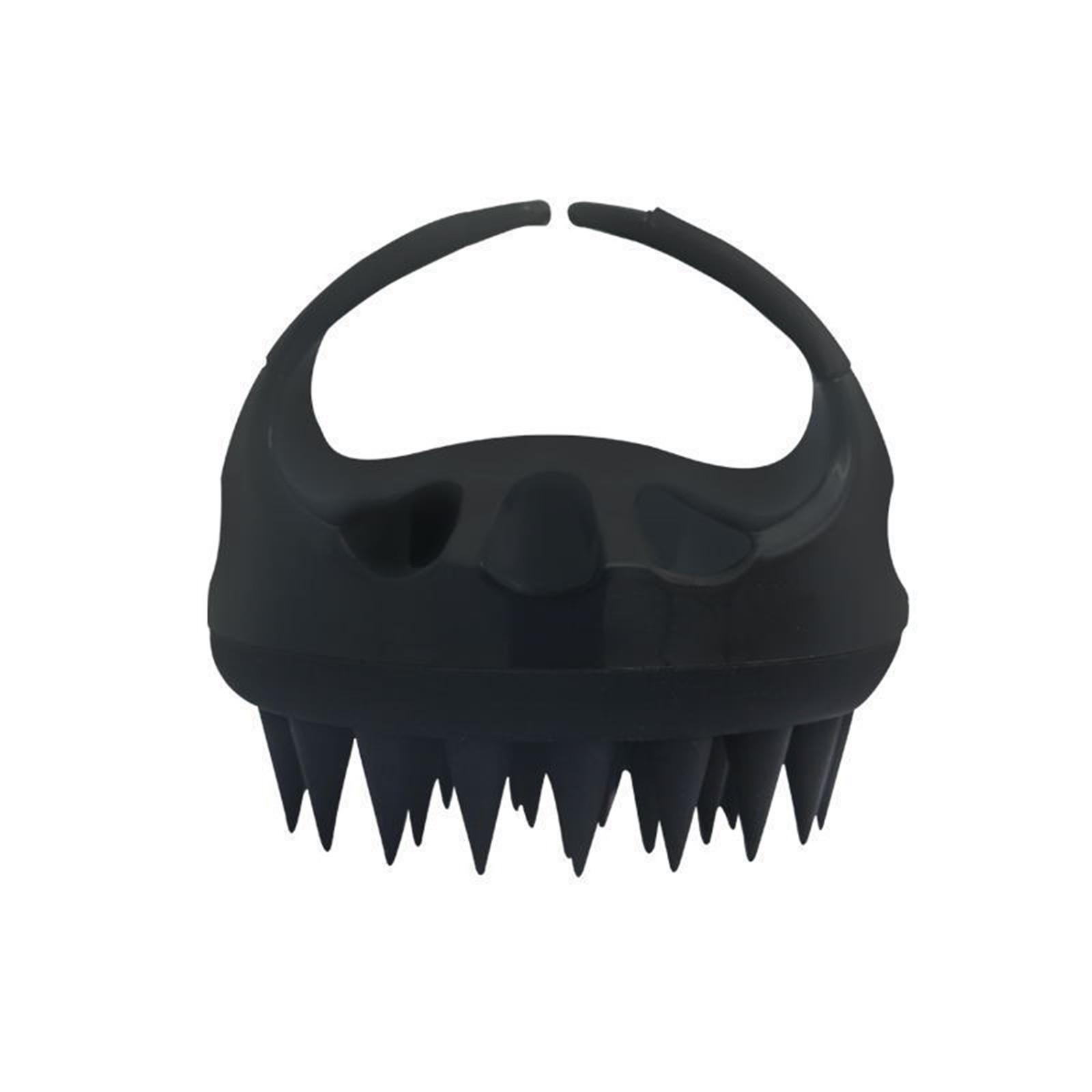 

Универсальный шампунь для волос, массаж кожи головы, расческа для очистки, противозудная силиконовая щетка для шампуня, расческа для шампуня One Size чёрный