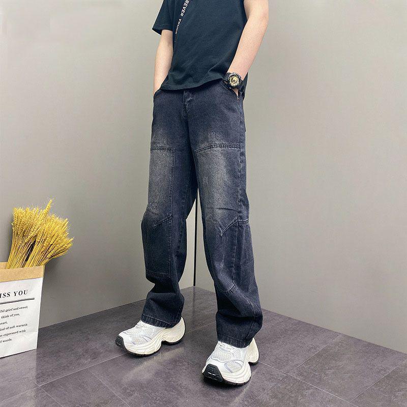 2025 Jugend Herren Harem Locker Geschnitten Gewaschene Blaue Jeans für Frühling & Herbst