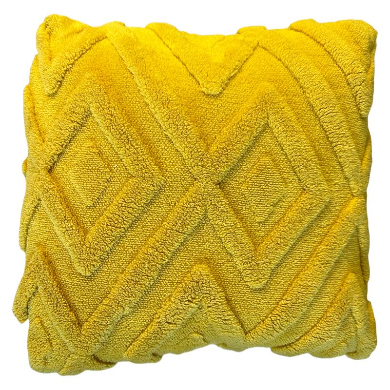 Stylish Plush Quilted Diamond Cushion Cover: Fluffy Ins Style for Sofa, Bedside, or Living Room Decor