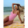 European and American New Sexy One-piece Swimsuit Women's Solid Color Competitive Swimsuit Bikini  2025