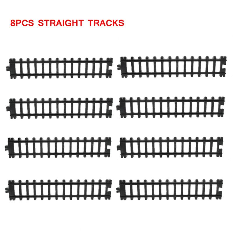 5cm wide Rail Track Expansion Pack for Railway King Classical City Train Flexible Track Straight Curved Rails Building Block Toy
