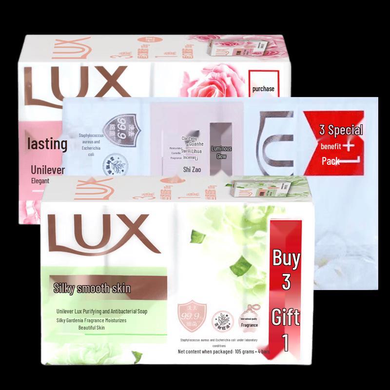 LUX Antibacterial Soap Bar Set, 105g x 12 Bars