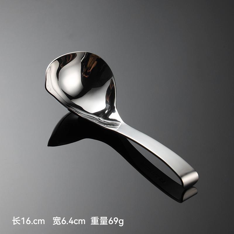 304 stainless steel beautiful spoon household large soup shell spoon hanging edge design hotel public spoon kitchen gift