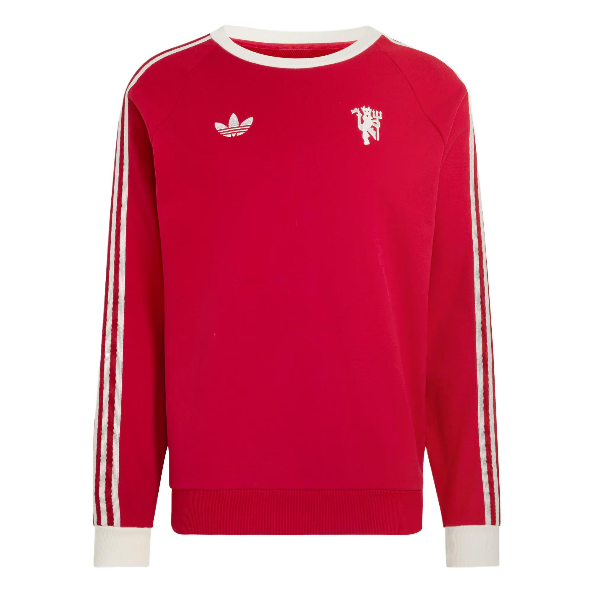 adidas Unisex Originals Manchester United Crew Neck Sweatshirt Red JM5563 S