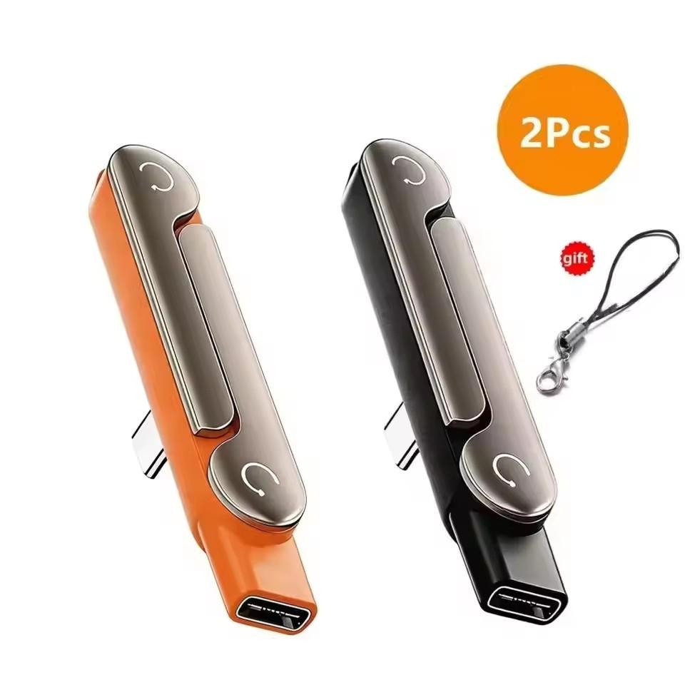 1/2/3PCS Type C Phone Charging Bracket Adapter 240W Fast Charging OTG Type-C Male to USB-C Female Converter With