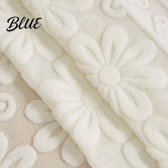 Transparent Texture Tablecloth Cloth Lace Tablecloth Pattern Sunflower Jacquard Round Decorative Table Fabric Floral Cover Dinner for Wedding Party