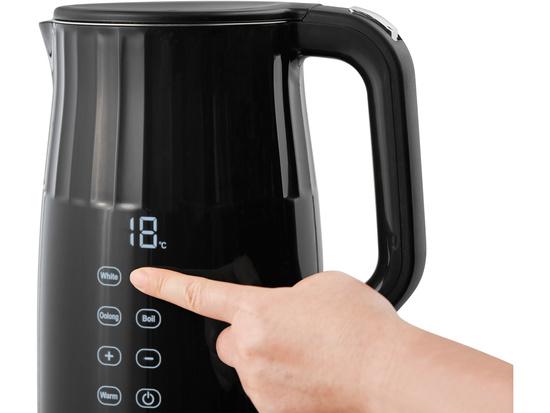 Electric Kettle 1.7L Temperature Regulation Black - W-68218