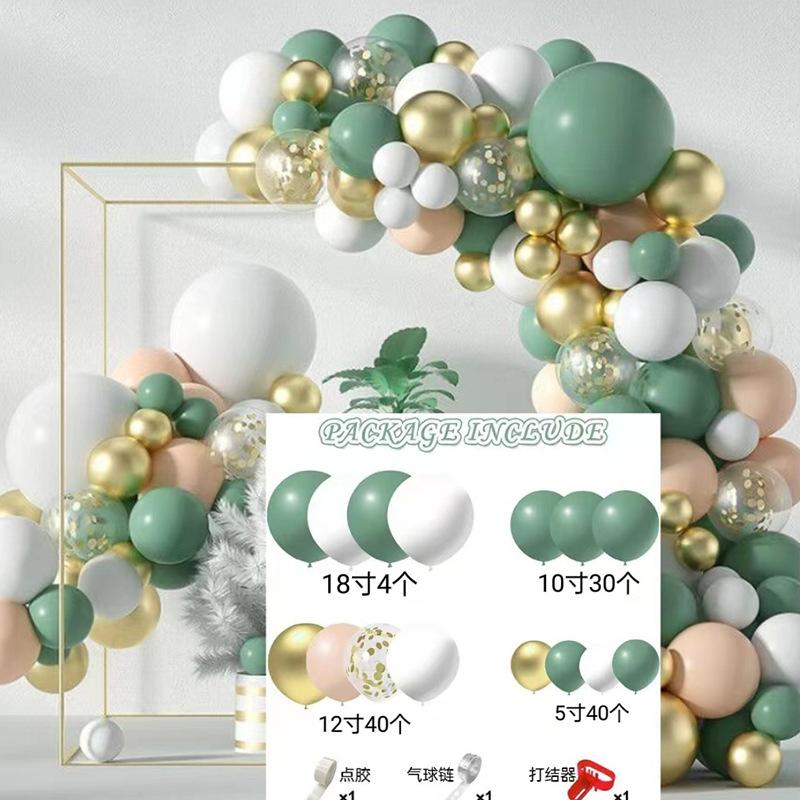 

Avocado Green Set Retro Color Series Balloon Set Balloon Set Birthday Party Decoration Avocado Set 03