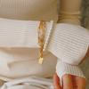 LAYERMOOD Pearl Leaf Chain Bracelet-pearl