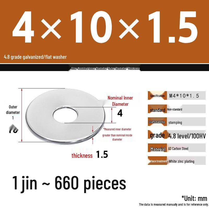 Galvanized Extra Large Thickened Metal Flat Washer (M6-M16)