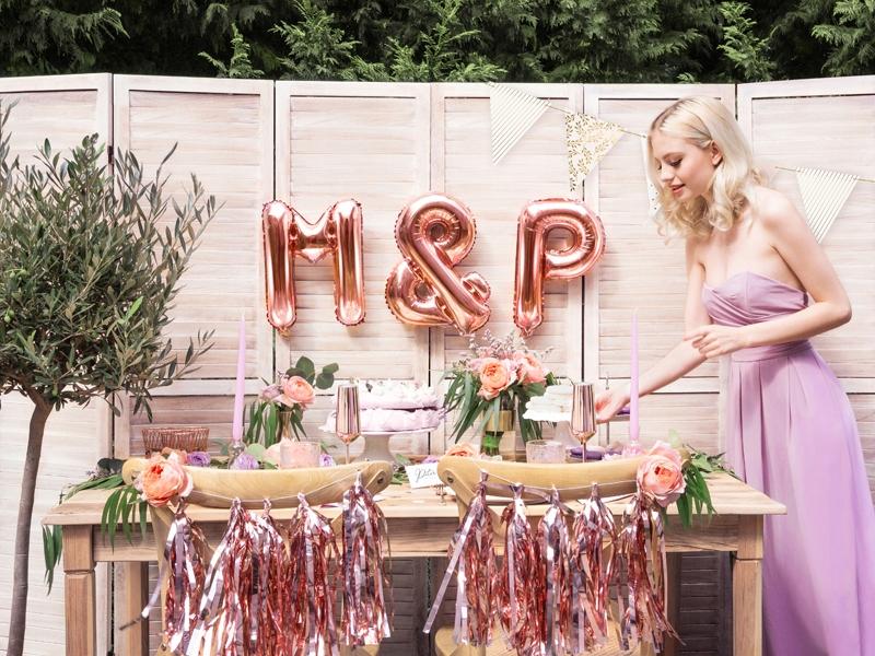 Foil Balloon Letter "P", 35Cm, Rose Gold 1pc