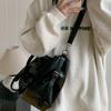 Grande Capacidade Bolsas de Ombro Pretas Para Mulheres Grande Bolsa de Compras Cor Sólida Couro Macio Bolsa Crossbody Bolsa de Viagem Feminina