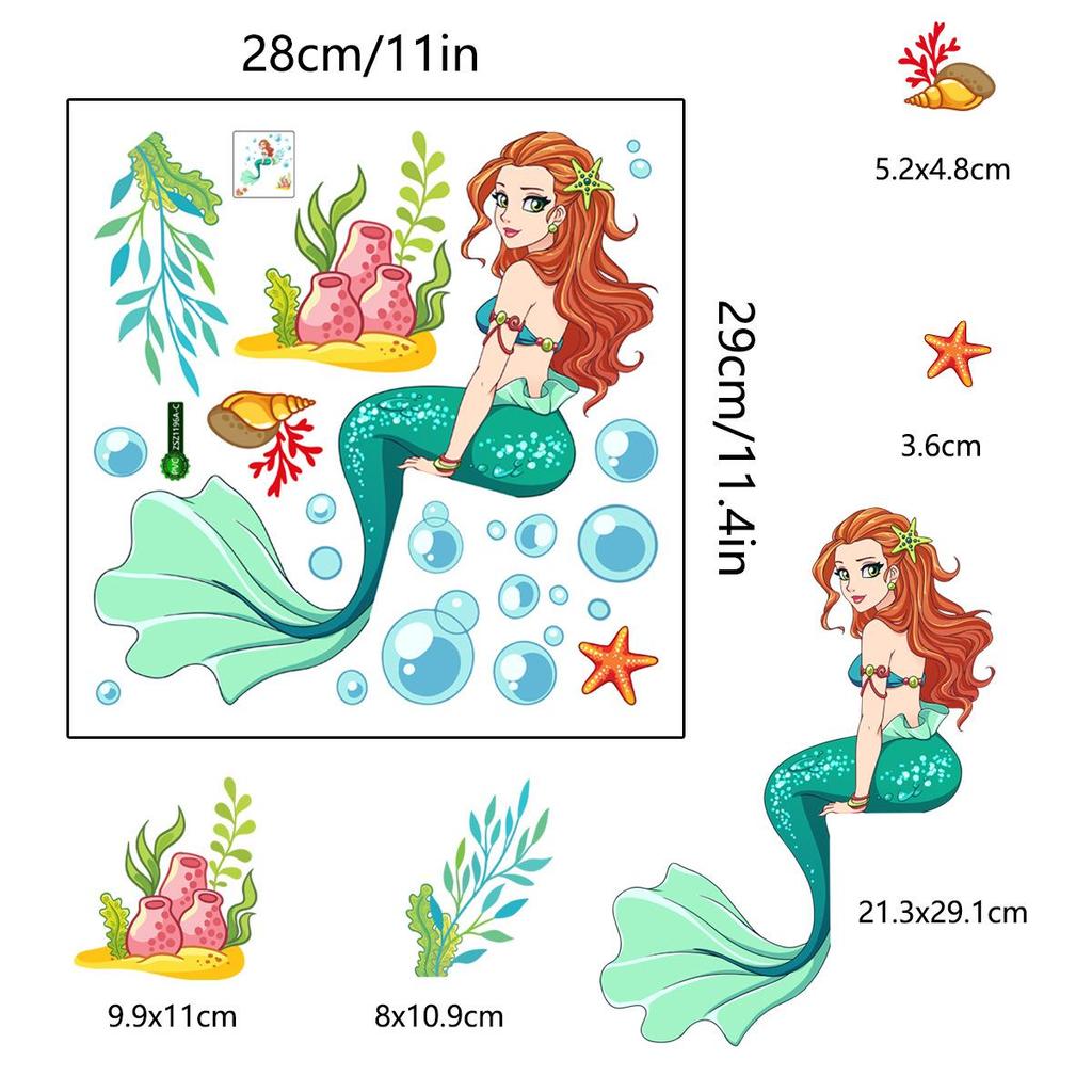 Luminous Fairy Mermaid Wall Stickers Kids Bedroom Home Decor Glow In The Dark Fairy Butterfly Decal Stickers Switch Wallpaper