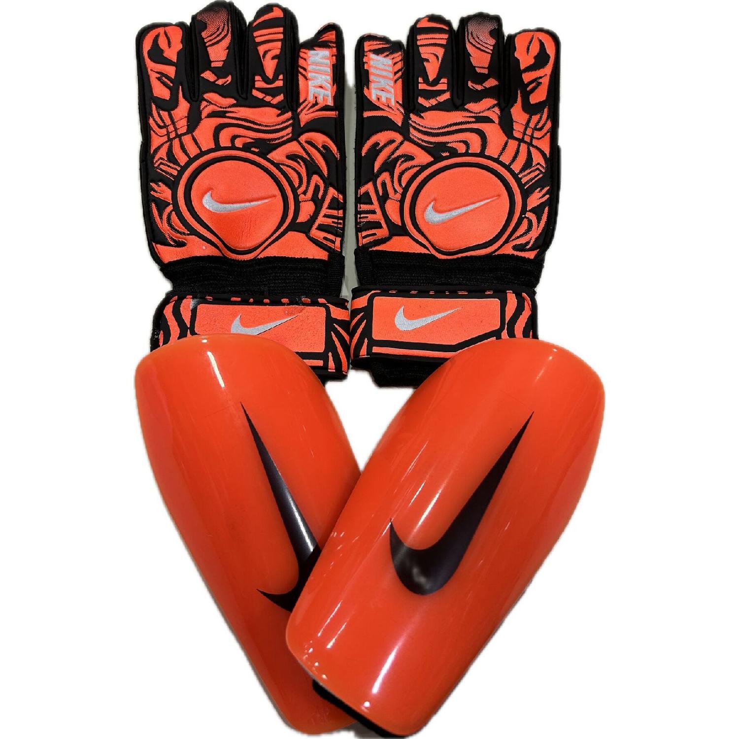 

Nk Goalkeeper Gloves And Shoe Pads Set 7 No. 9-12 Years Old Set Orange 7 помаранчевий