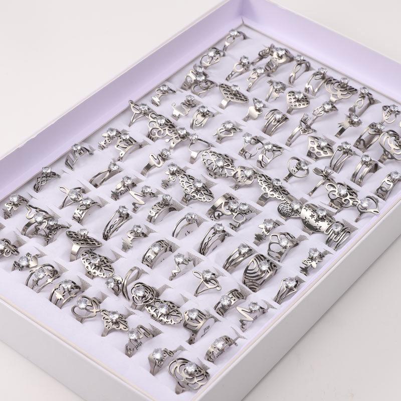 

Кольцо из нержавеющей стали с вырезом, титановое - смешанный стиль и цвет, унисекс, для указательного пальца Size 9