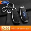 Car Sticker 2026 Ford New 2025 Hot Zinc Alloy Car Key Case Cover Key Bag Protector for Ford ST Line Fiesta Focus Mondeo Ecosport
