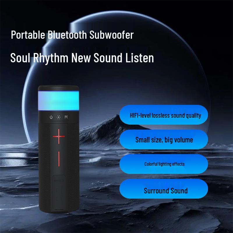 L-43 Bluetooth Speaker: Hi-Fi Sound, Long Battery, Dazzling Lights, Surround Sound, Desktop Voice Calls