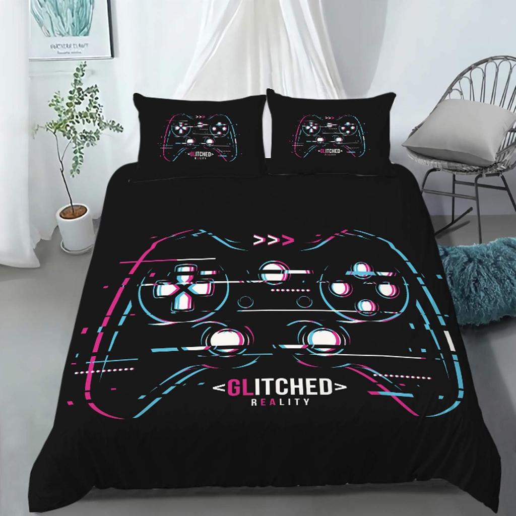 Gamepad Digital Printing Three-Piece Set, Home Textile Four-Piece Set, Quilt Cover, Bed Linen, Bedding