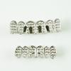 Gelbes Diamant Strass Hip Hop Grillz Set: Verstellbare Falsche Zähne Schmuckstücke für Europäische & Amerikanische Rap Bühnen