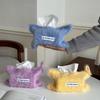 Nordic Style Plush Solid Color Napkin Boxes Issue Bag Thread Napkin Holder Tissue Bag Storage Napkins Tabletop Decoration
