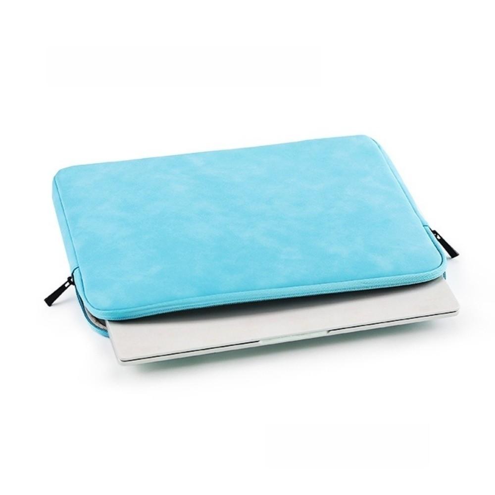 Fashion Solid Color Laptop Sleeve Bag PU Leather Zipper Laptop Case Wear Resitant Shockproof Laptop Sleeve School