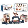 Kids Coffee Machine Kitchen Toy Set Simulation Food Bread Coffee Cake Pretend Play Shopping Cash Register Toys For Children Gift