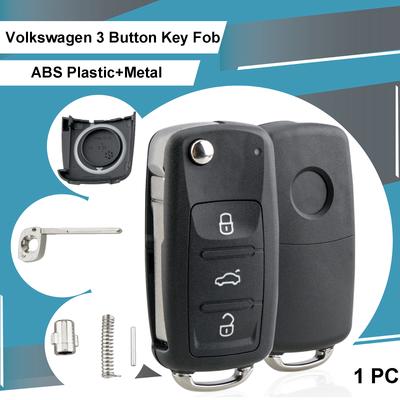 Custodia portachiavi con telecomando per auto Shell 3 pulsanti per Volkswagen Golf MK6 Polo Beetle Tiguan Touran Passat Caddy Jetta Eos Scirocco