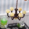 1:12 Dollhouse Miniature Retro Lamp Chandelier Light Working Ceiling Lamp Light Furniture Model Dollhouse Livingroon Scene Decor