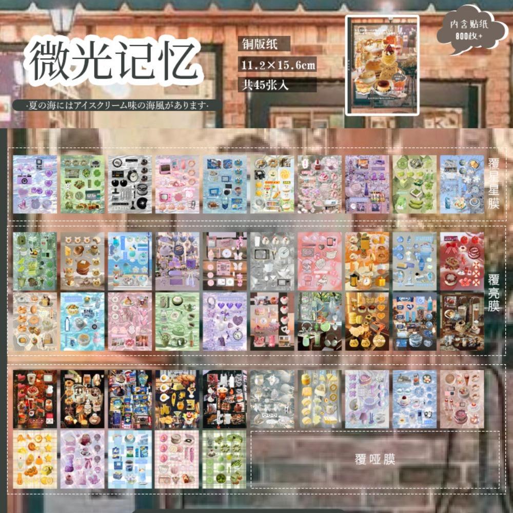 45PCS Kpop Memo Pads Material Stickers Laptop Photocard Sticker Book  for DIY Handbook Phone Case