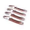 8Pcs Chrome Car Door Handle Frame Panel Cover Trim For Honda City 2008-2013