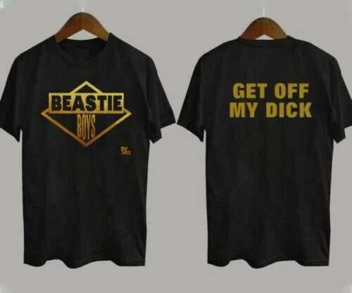 100% cotton TOPS UNISEX TEES MENS WOMENS Beastie Boys Get Off My Dick Run DMC Rap Tour Vintage 1986 T Shirt