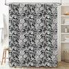 Black White Lace Shower Curtain Bathroom Decor Home Decoration Waterproof Printed Fabric Shower Curtains for Bathtub Custom Size