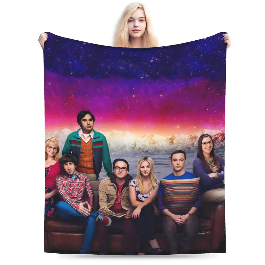 The Big Bang Theory Flannel Blanket Winter Super Warm Throw Blanket for Kids Adult Living Room Bedspread Sofa Bed Cover