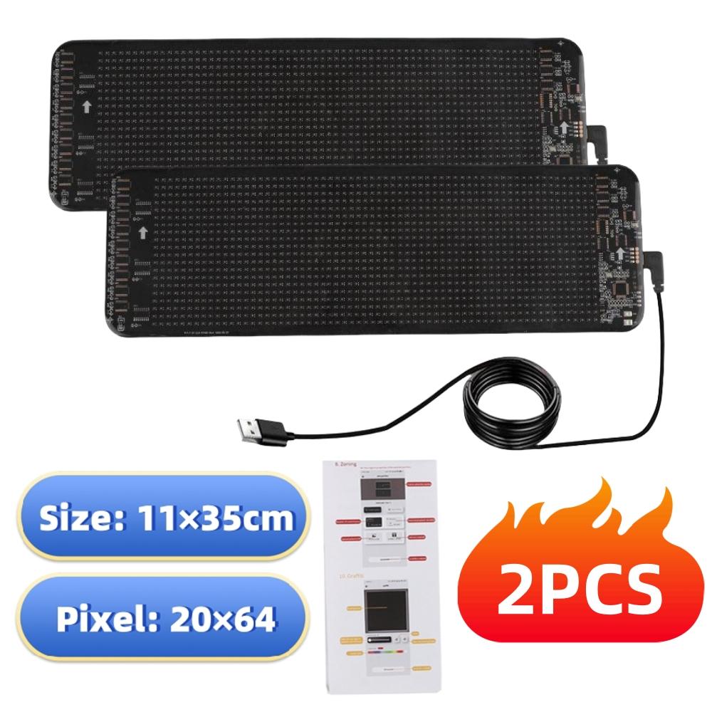 2PCS LED Eye For Car Window Screen Wireless Adhesive LED Light Blazexel Devil Eyes Light Flex LED Display Dynamic Eyes for car