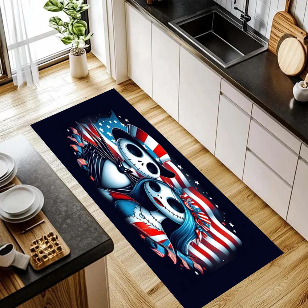 American Gothic Halloween Kitchen Floor Mat Long Strip Mat Antislip Machine Washable Suitable For Bathrooms Laundries Home Decoration Carpets