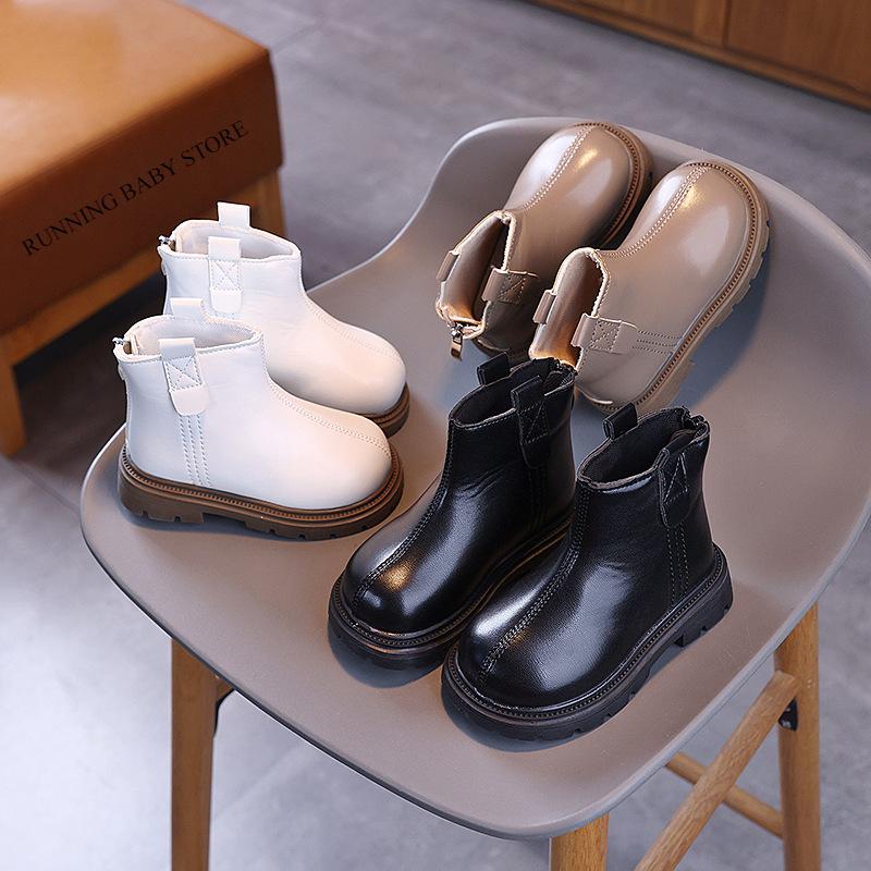 England Style Short Boots for Kids Handsome Boys Platform Ankle Boots Autumn School Children Shoes Girls Chelsea Boots I06109