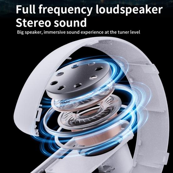 4-in-1 Belaidis Garsiakalbis Įkroviklis Naktinė Lemputė su Muzikos Sinchronizavimo Programėle Nuotolinio Valdymo G formos LED Garsiakalbio Lempa