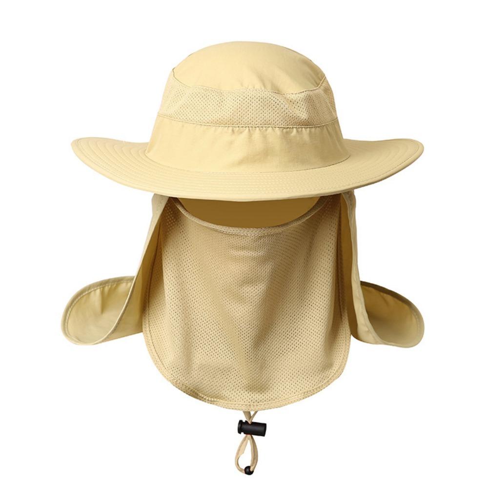 Breathable Large Round Brim Fishing Cap Quick Drying Anti-UV Summer Sun Hat Sun Block Visor Bucket Hat Travel