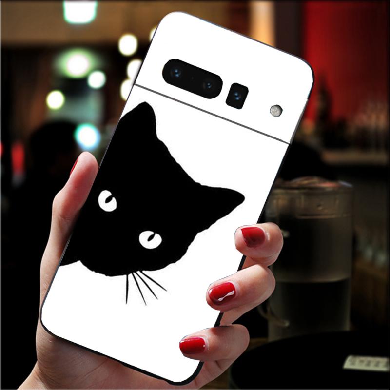 

Phone Case For Google Pixel 10 Pro XL 9 Pro XL 9A 8 7 6 Pro Pixel 8A 7A 6A Pixel 8 7 6 5 Black Cat Google Pixel 10