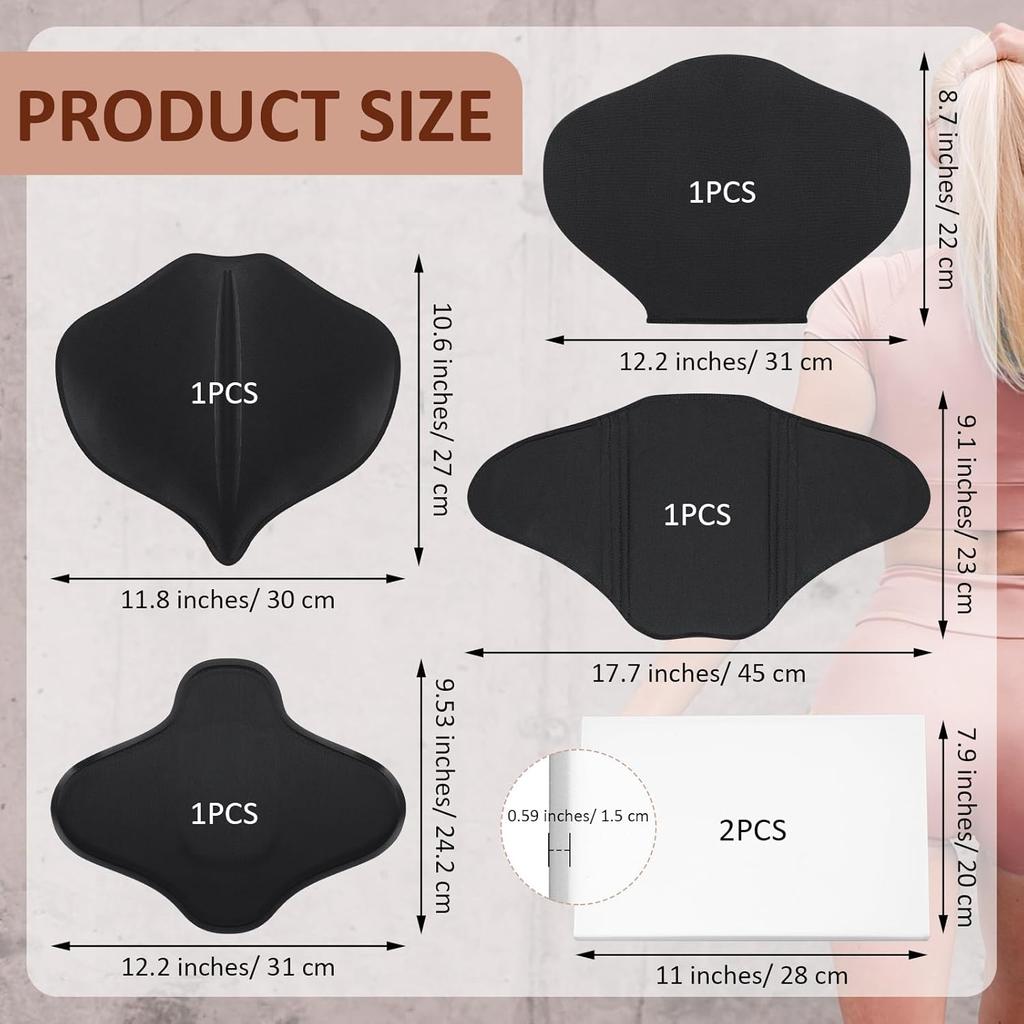 TrelaCo 6 Pcs Lipo Foam Board Set BBL Lumbar Molder AB Board Compression Abdominal Board Back Tummy Tuck Board Lumbar Supports (Black,White)