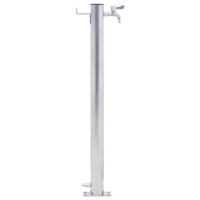 Colonne à eau de jardin 40 cm acier inoxydable rond