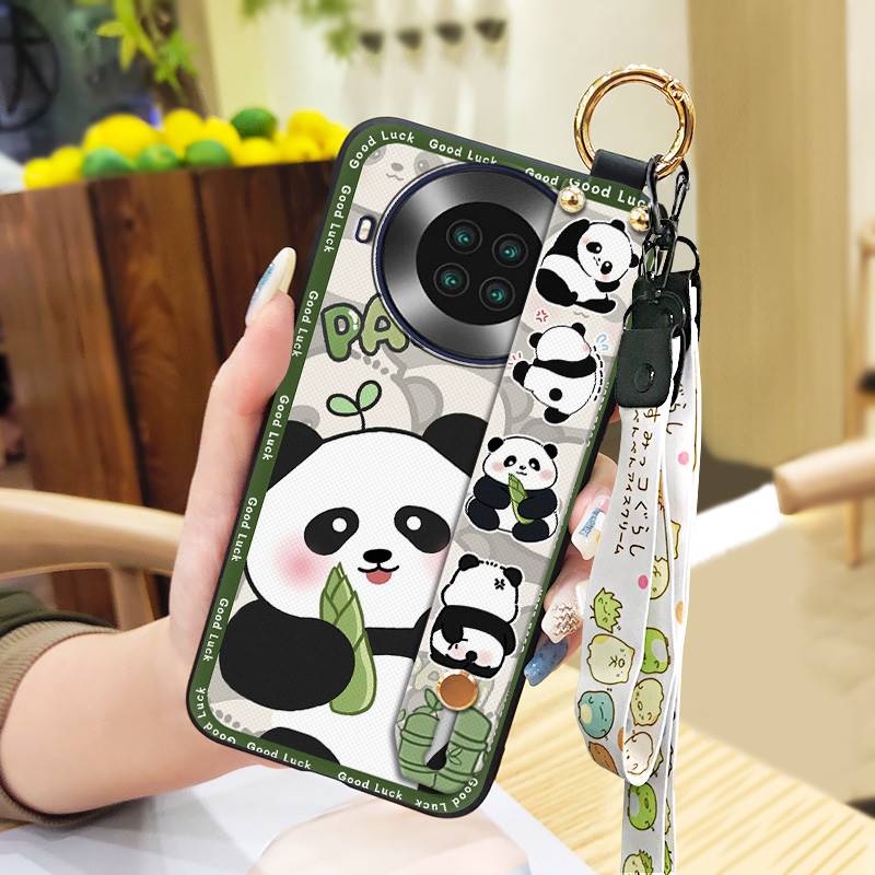 Dirt-resistant Cartoon Phone Case For Cubot Note20 Phone Holder Wristband Waterproof Panda Soft case Anti-dust Cute Ring