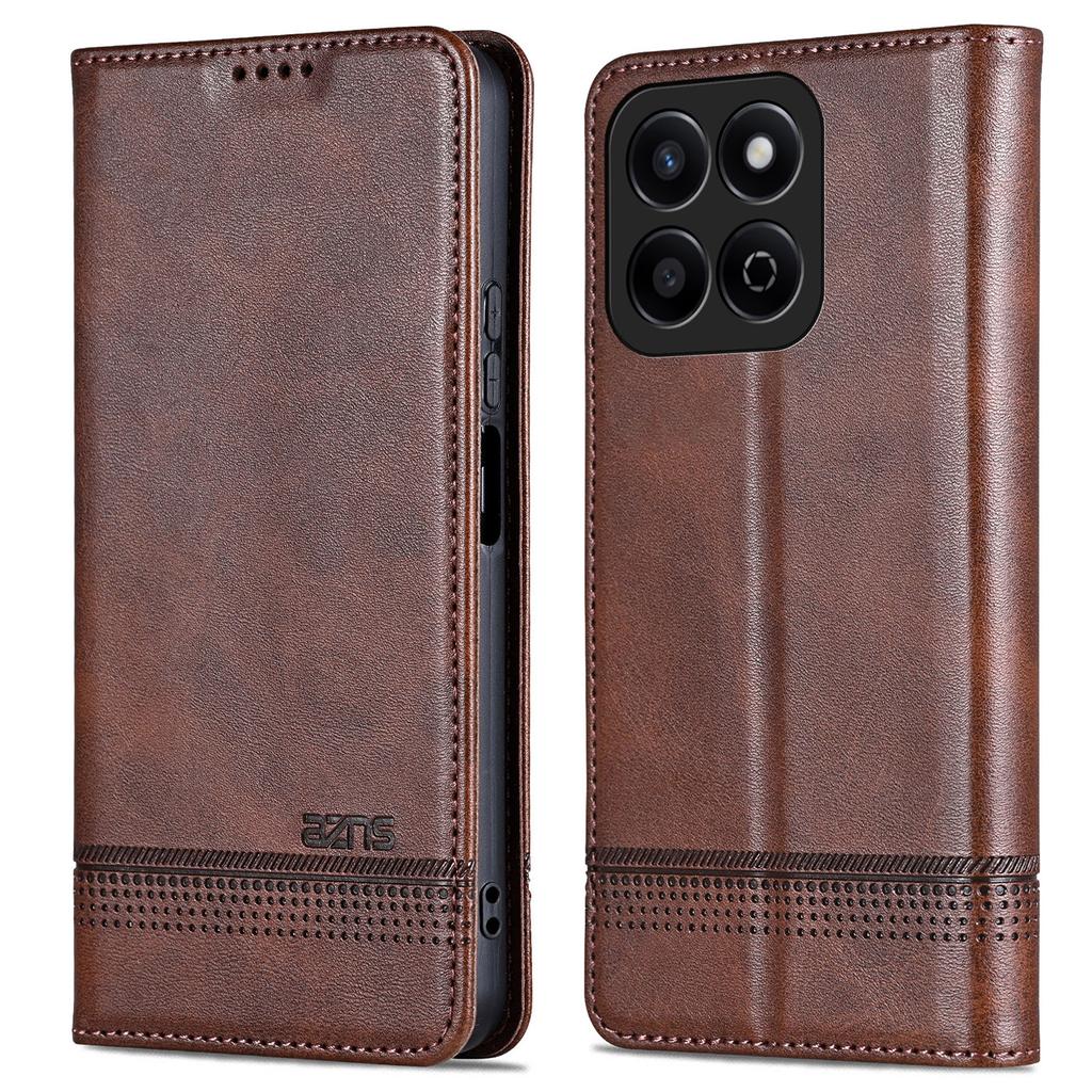 For Honor Play 60 Plus 5G Phone Case Cowhide Texture PU Leather Phone Cover