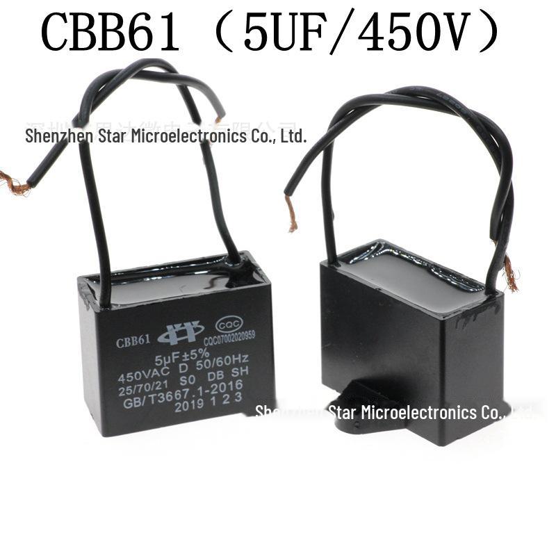 CBB61 Ceiling Fan Start Capacitor (1.2-5UF, 450V) for Range Hoods