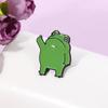 Funny Vertical Middle Finger Frog Brooch Creative Cartoon Animal Metal Badge Personality All-match Clothing Accessories