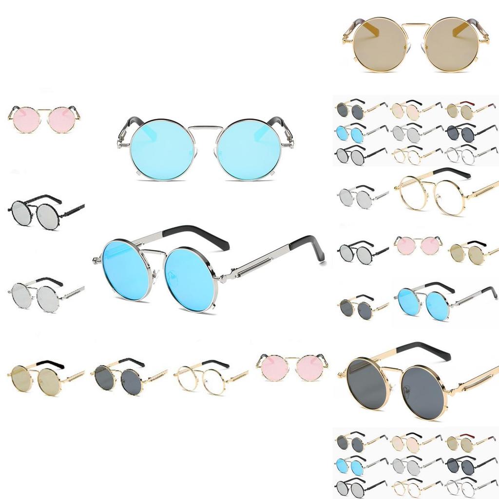 Klasyczne wiktoriańskie gogle steampunkowe z lustrzaną soczewką poliwęglanową i metalową ramką