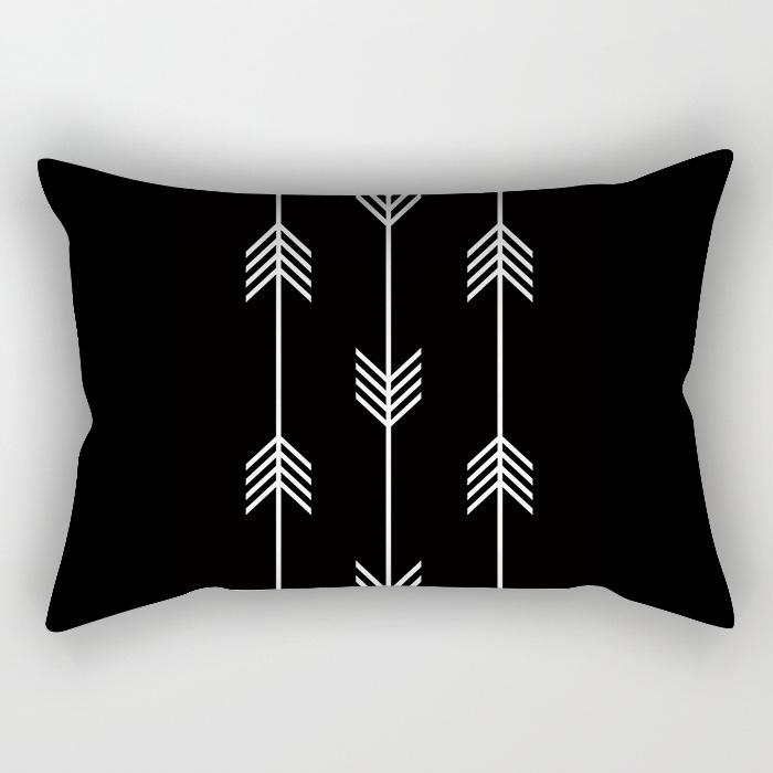 Modern Simple Black And White Geometric Long Strip Pillow Case Sofa Pillow Cushion Cover Premium Durable Quality