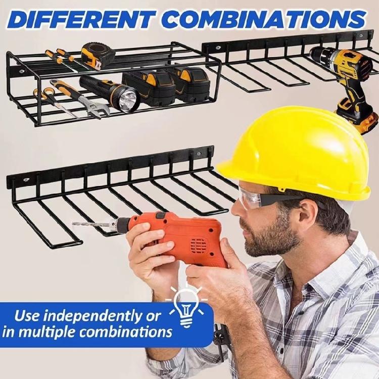 Power Tool Organizers Wall Mount Metal Shelf Holder Utility Storage Rack Drill Holder for Husband
